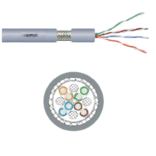 HXYP501 PUR Sheath Pair Twist Shielded Ultra Flexible Cable