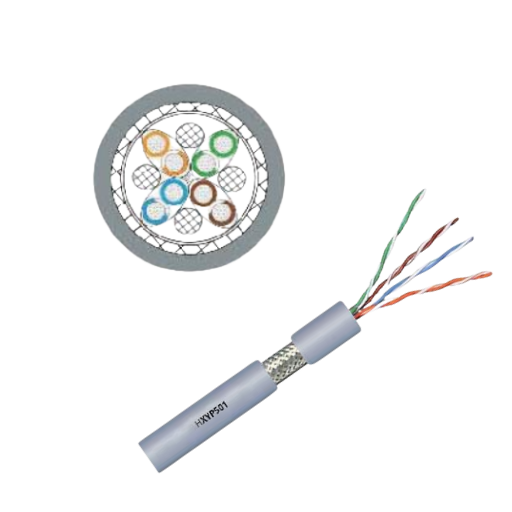 HXYP501 PUR Sheath Pair Twist Shielded Ultra Flexible Cable
